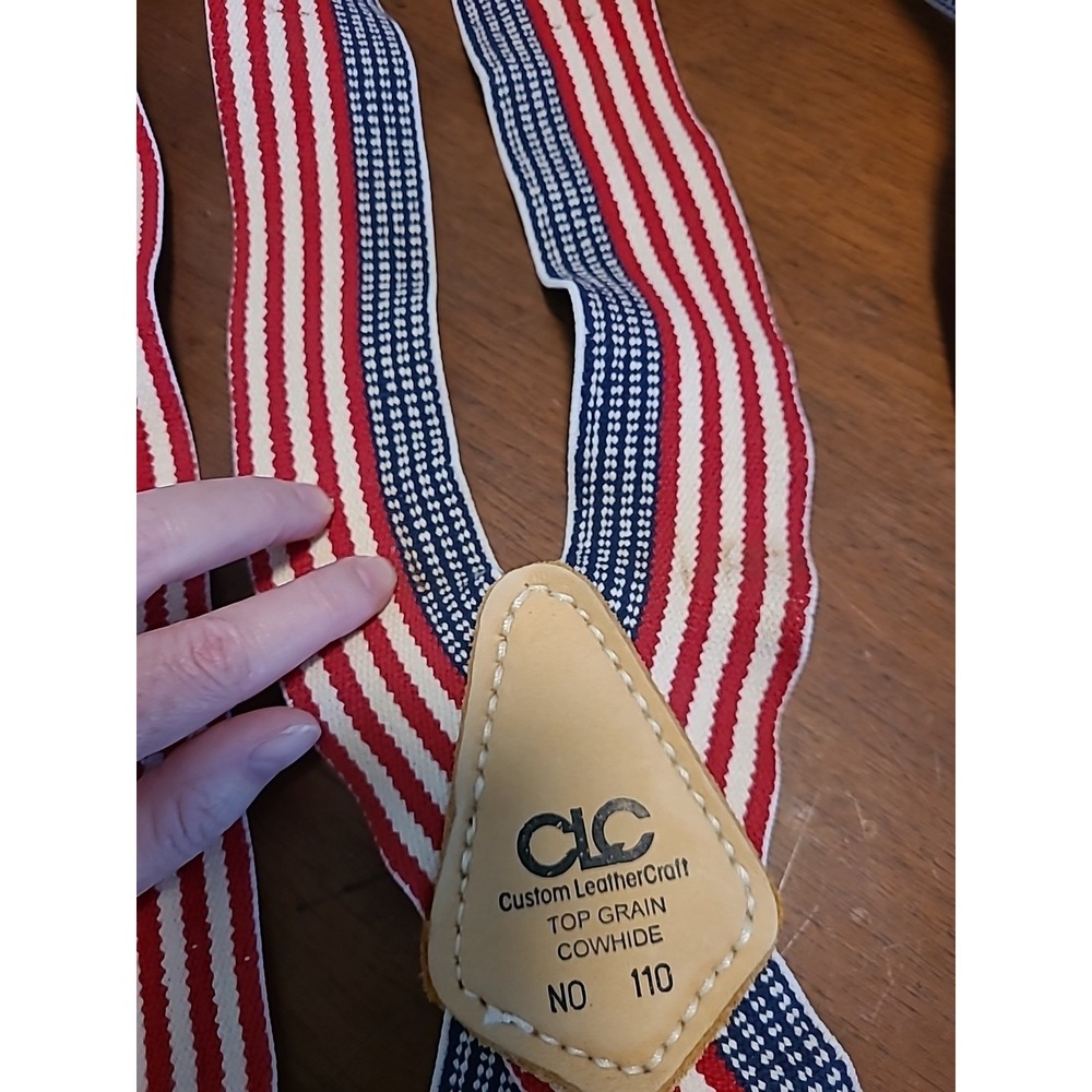 CLC Custom LeatherCraft 110USA United States Flag Adjustable Elastic Suspenders - Picture 5 of 8